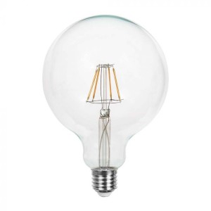 V-tac - E27 6W G125 Filament Led égő, 3000K - 214304