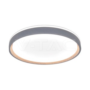 V-tac - Mennyezeti Led lámpa 30W/60W/30W színhőmérséklet és fényerőszabályozható, távirányítós, fa