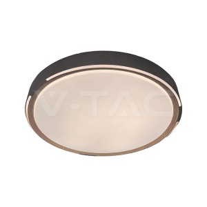 V-tac - Mennyezeti Led lámpa 30W/60W/30W színhőmérséklet és fényerőszabályozható, távirányítós, sárga - fa
