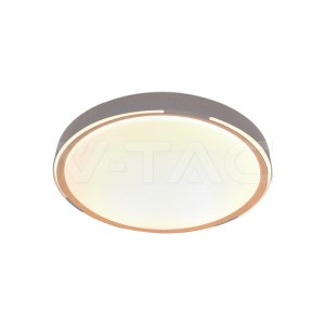 V-tac - Mennyezeti Led lámpa 30W/60W/30W színhőmérséklet és fényerőszabályozható, távirányítós, fa