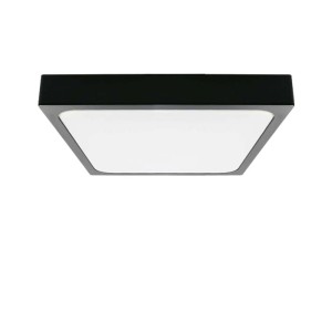 V-tac - 24W IP44 LED panel falon kívüli - négyzet, fekete 6400K - 7647