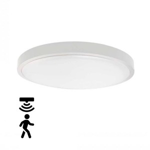 V-tac - 24W IP44 LED panel falon kívüli, mikrohullámú érzékelővel - kör, fehér 4000K - 7663