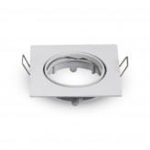 V-tac - GU10 Beépítő keret, négyzet, fehér -3590