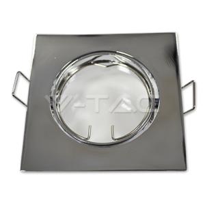 V-tac - GU10 Beépítő keret, négyzet, króm -3592