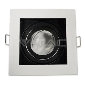 V-tac - GU10 Beépítő keret fehér, négyzet -3597