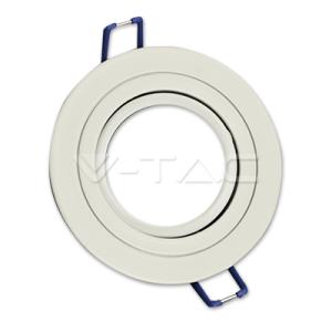 V-tac - GU10 Beépítő keret, kör, fehér -3599