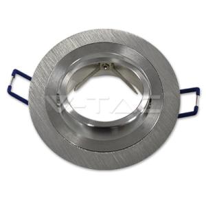 V-tac - GU10 Beépítő keret, kör, szálcsiszolt -3600