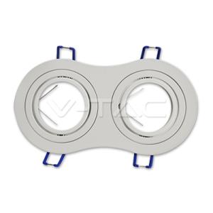 V-tac - 2xGU10 spot lámpa keret, billenthető, fehér -3601