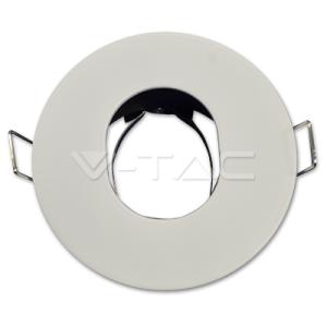 V-tac - GU10 Beépítő keret, kör, matt fehér -3612