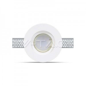 V-tac - GU10 Beépítő keret Gipsz, kör -3652 V-tac - GU10 Beépítő keret Gipsz, kör -3652