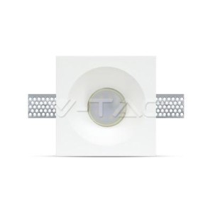 V-tac - GU10 Beépítő keret Gipsz, négyzet, mély -3653