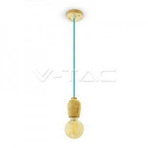 V-tac - E27 Fa függeszték kék vezetékkel -3722