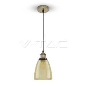 V-tac - Vintage üveg csillár, borostyán -3736