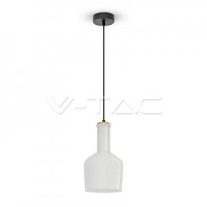 V-tac - Fehér üveg csillár -3760