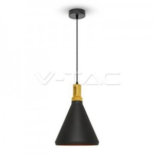 V-tac - Wooden csillár, fekete 250es -3762