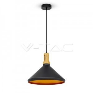 V-tac - Wooden csillár, fekete 300as -3764