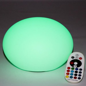 V-tac -  RGB LED világítású kerti dekoráció, akkuval, távirányítóval - ovális gömb - 40141