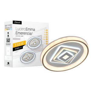 MasterLED - Lucero Emerencia 170W, 50cm átmérőjű fehér LED távirányítós és mobil applikációval vezérelhető mennyezeti lámpa - 5085W-4198