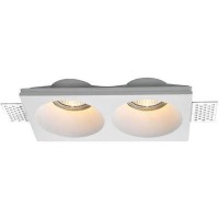 V-tac - beépíthető 2xGU10 LED gipsz spotlámpa keret, kettes keret