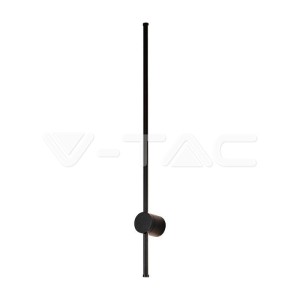 V-tac - 12W Fekete fali lámpa, IP65, természetes fehér, 130 Lm/W - 6835