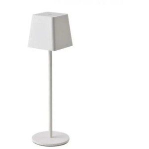 V-tac - Asztali lámpa beépített LED fényforrással, érintős vezérléssel, tölthető (2W) meleg fehér, fehér, négyzet alakú - 7691