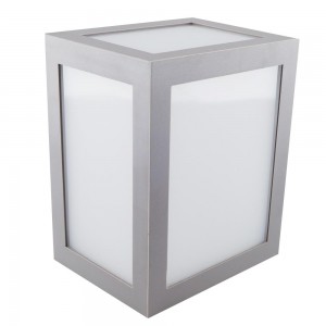 V-tac - 12W Fali lámpatest, négyzet, szürke, IP65 4000K  -8338