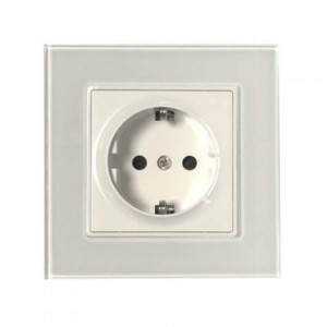 V-tac - Dugalj, sülyesztett konnektor, fehér üvegpaneles -8379 V-tac - Dugalj, sülyesztett konnektor, fehér üvegpaneles -8379