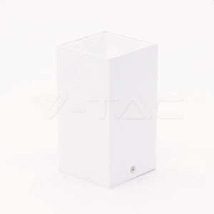 V-tac - GU10 lámpatest, négyzet, fehér-fehér - 8583