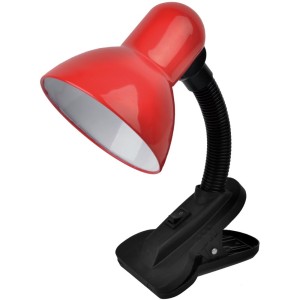 Avide - Basic Asztali Lámpa Csíptethető Piros Max 60W