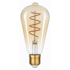 Avide - LED Filament fényforrás, ST58 forma, 5W, E27, Meleg fehér - 2700K - ABLSFST58EW-5W