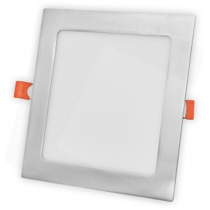 Avide - 24W Beépíthető LED panel, Szatén-Nikkel, Négyzet, 4000K, természetes fehér