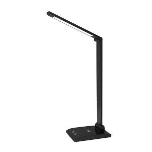 Asalite - LED Asztali Lámpa Dimmerelhető 7W (450 lumen) CCT Wireless USB Fekete