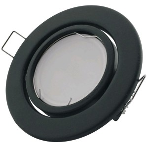 Avide - GU10 Beépítő keret, kör, antracit, forgatható GU10 foglalattal