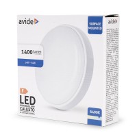 Avide - Callisto, Falon kívüli led lampa, kör, IP54 14W CW 6400K fehér