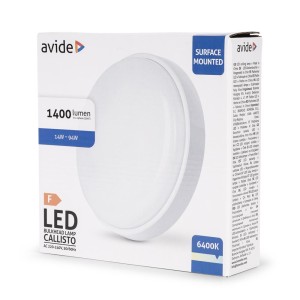 Avide - Callisto, Falon kívüli led lampa, kör, IP54 14W CW 6400K fehér