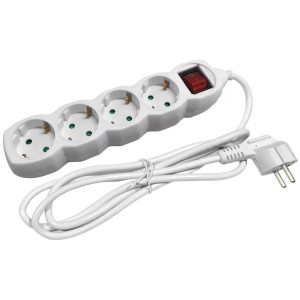 Entac - S1 Elosztó 4 Foglalat Kapcsolóval 5m 3G1.5 Entac - S1 Elosztó 4 Foglalat Kapcsolóval 5m 3G1.5