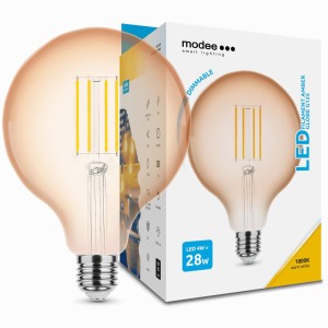 Modee - LED Filament Amber Globe G125 4W E27 320° 1800K (300 lumen) dimm. 