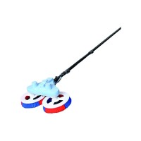 Optonika - Kétfejű elektromos fotovoltaikus kefe 5.5m üvegszálas nyél, 220V működtethető - OP-9656