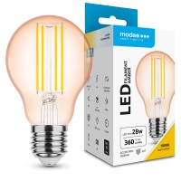 Modee - LED Filament Amber Globe A60 4W E27 320° 1800K (360 lumen)