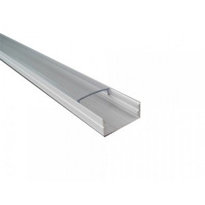 Masterled - Aluminium profil, felületre szerelhető fedéllel, végzáróval, rögzítővel (1 méter) - LP1001-1M
