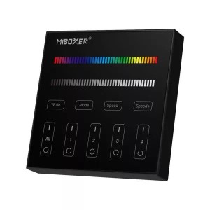 MiBoxer - B3B RGBW fali fényerőszabályzó panel, fekete, elemes - B3B