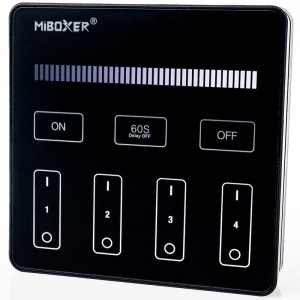 MiLight - B1B MONO fali fényerőszabályzó panel, fekete, elemes - ML122