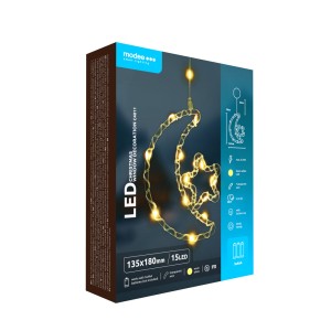 Modee - Karácsonyi LED Dekoráció Ablakra Elemes C4011 (15LED H173x140mm)