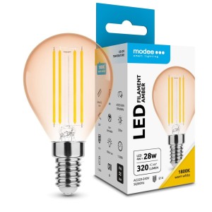 Modee - LED Izzó Filament Amber Globe Mini G45 4W E14 320° 1800K