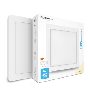 Modee - Falon kívüli 6W négyzet panel - 4000K - ML-LPS4000K6WA Modee - Falon kívüli 6W négyzet panel - 4000K - ML-LPS4000K6WA