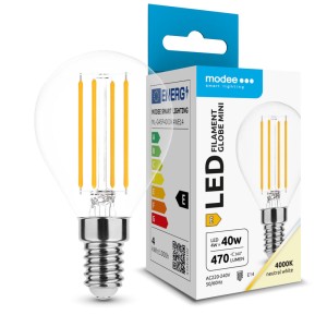 Modee - LED Izzó Filament G.Mini G45 4W E14 360° 4000K (470 lumen)