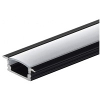 Optonica - Alumínium profil LED szalaghoz, Fekete L=2 - OP-5104