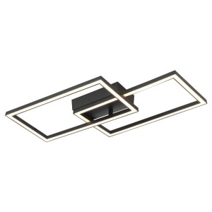 Vivalux  - 20W Led mennyezeti lámpa, IP20, 880lm fekete négyzet Sonoma