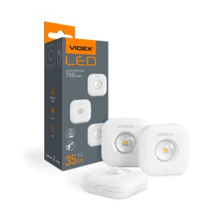 Videx - 2 db LED-es lámpa, mágneses hátlappal és mozgásérzékelővel 3000-6500K