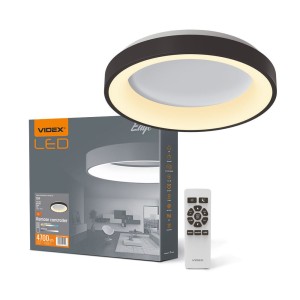 Videx - 72W mennyezeti lámpatest, dimmelhető, távirányítóval, fekete - VLE-ERC-72B Videx - 72W mennyezeti lámpatest, dimmelhető, távirányítóval, fekete - VLE-ERC-72B